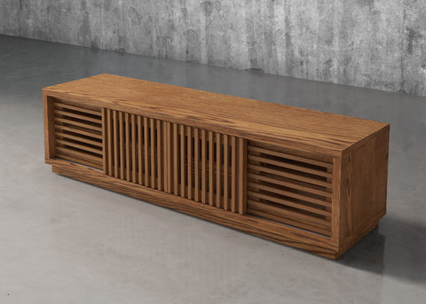 OLIVER-82" MEDIA CONSOLE IN A RICH HONEY OAK FINISH